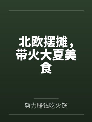 林晨安布尔北欧摆摊,带火大夏美食