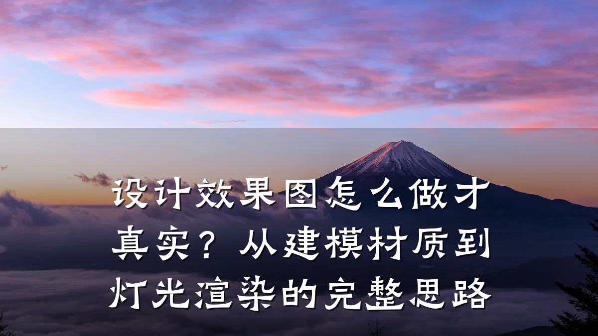 设计效果图怎么做才真实?从建模材质到灯光渲染的完整思路