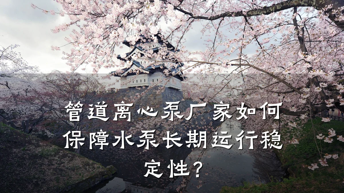 管道离心泵厂家如何保障水泵长期运行稳定性?