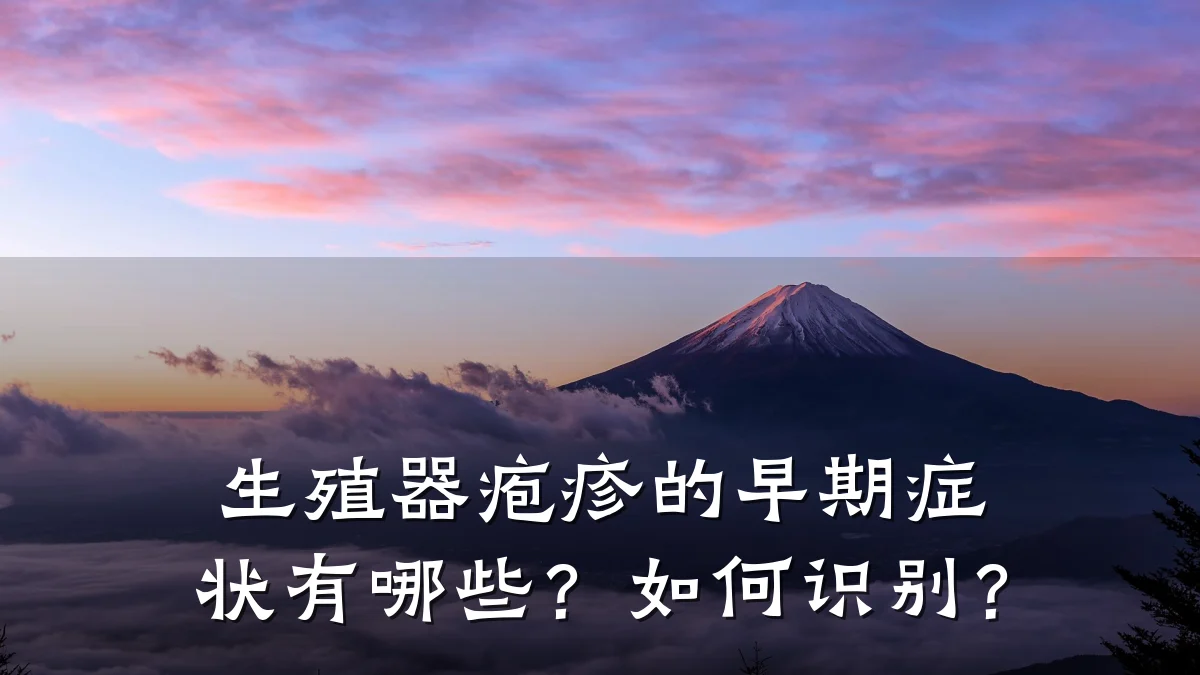 生殖器疱疹的早期症状有哪些?如何识别?