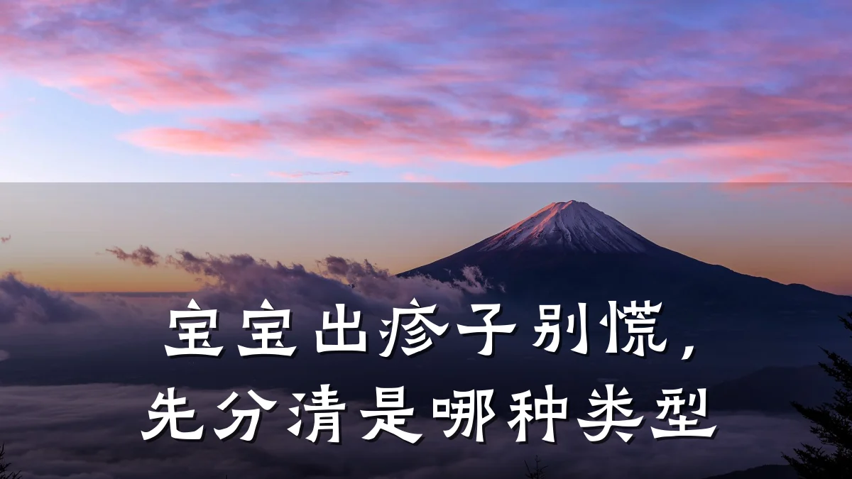 宝宝出疹子别慌,先分清是哪种类型