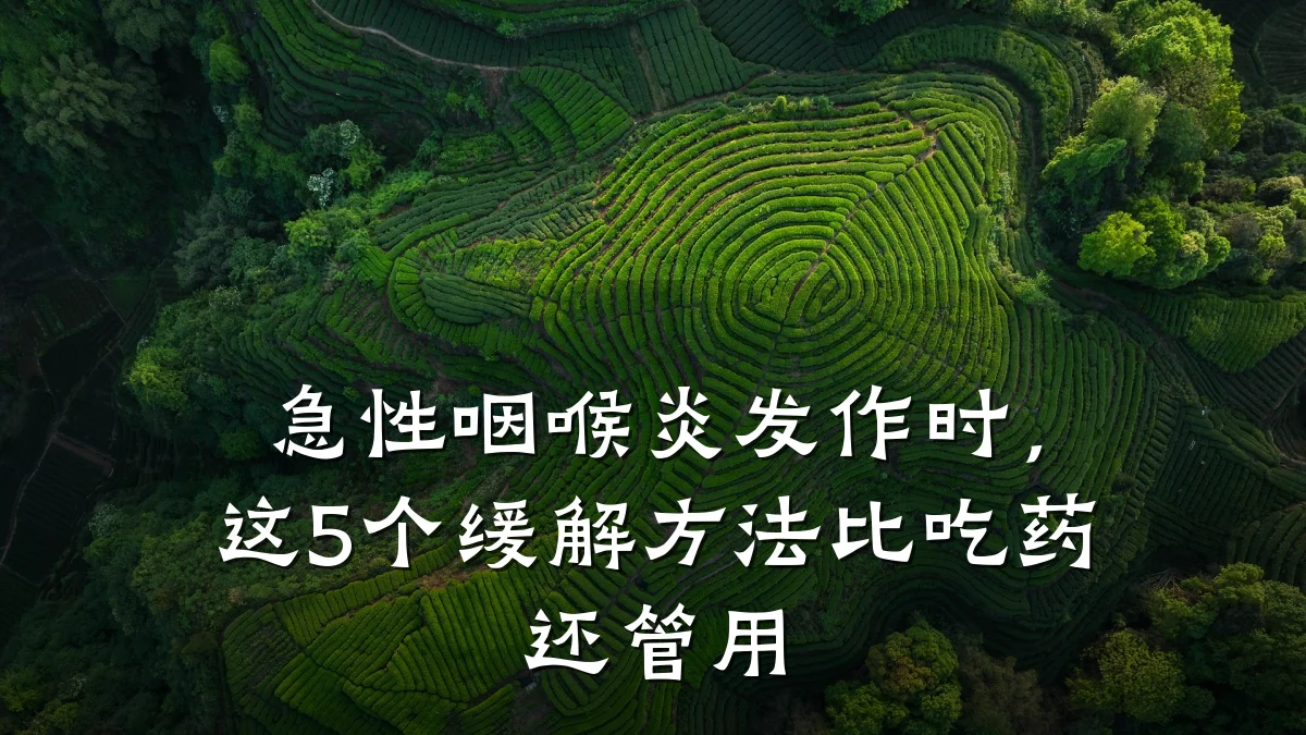 急性咽喉炎发作时,这5个缓解方法比吃药还管用