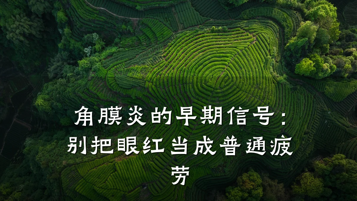 角膜炎的早期信号：别把眼红当成普通疲劳