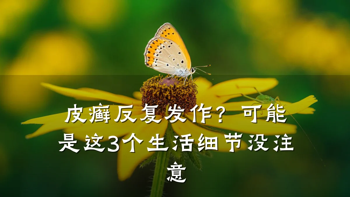 皮癣反复发作?可能是这3个生活细节没注意