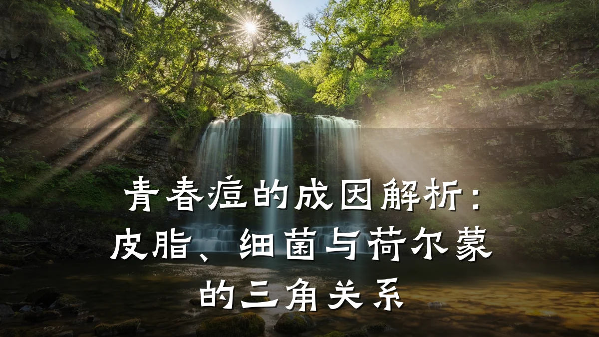 青春痘的成因解析:皮脂、细菌与荷尔蒙的三角关系