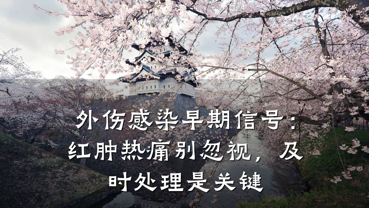 外伤感染早期信号:红肿热痛别忽视,及时处理是关键