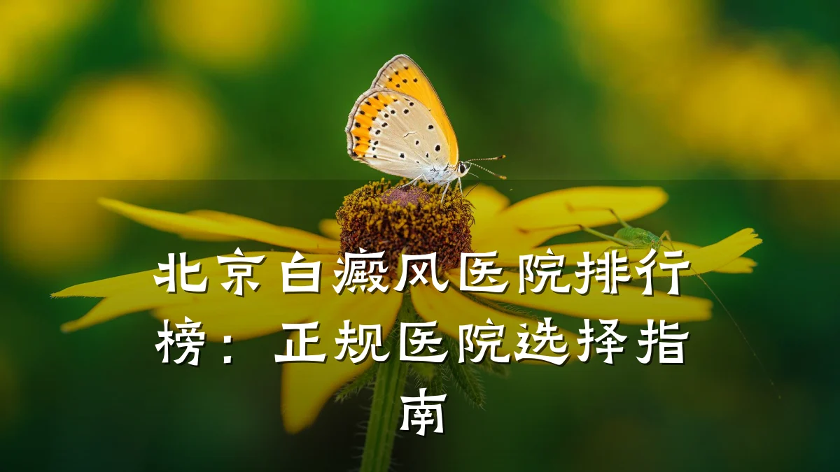 北京白癜风医院排行榜:正规医院选择指南