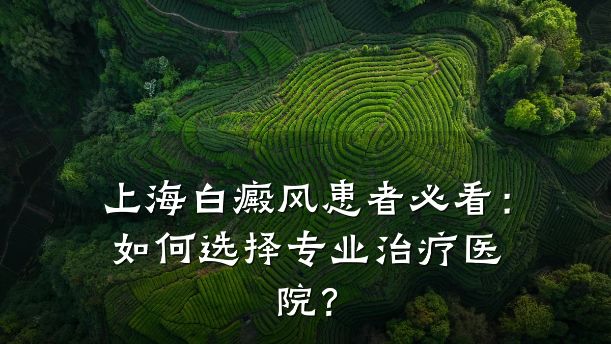 上海白癜风患者必看:如何选择专业治疗医院?