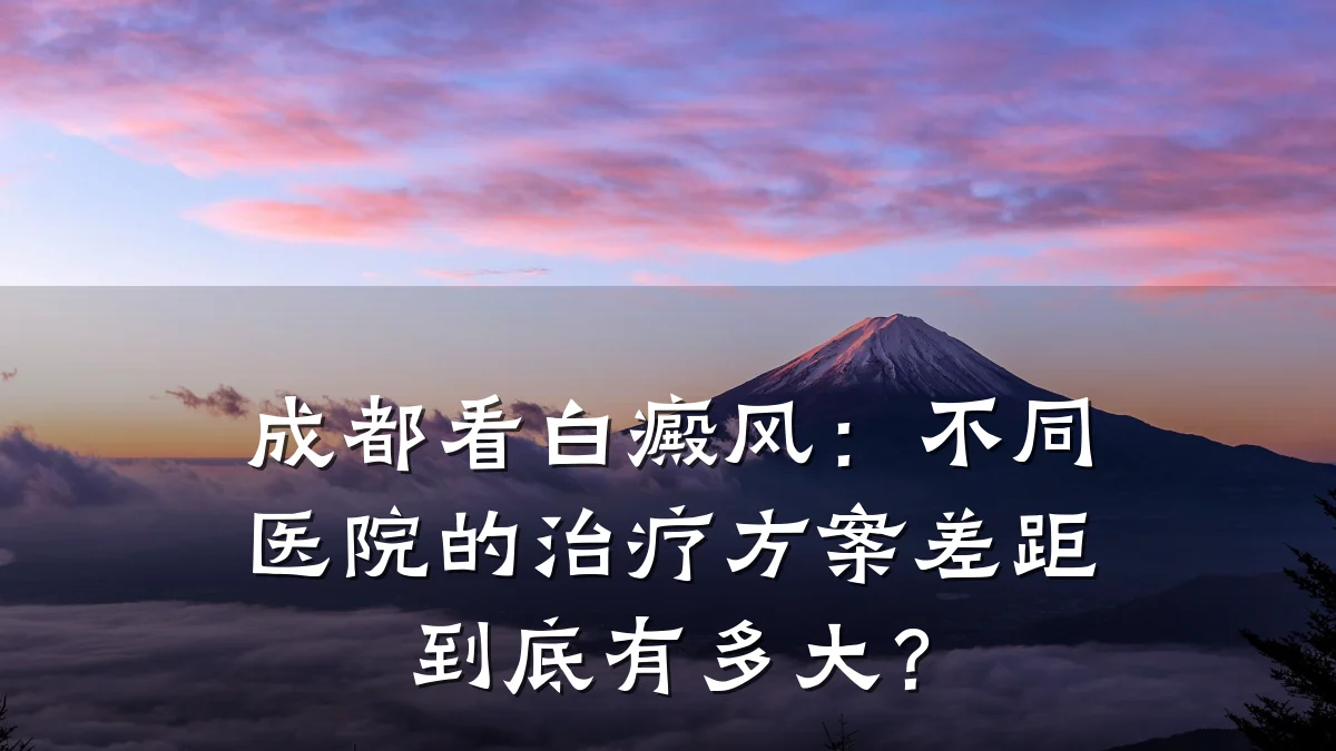 成都看白癜风:不同医院的治疗方案差距到底有多大?