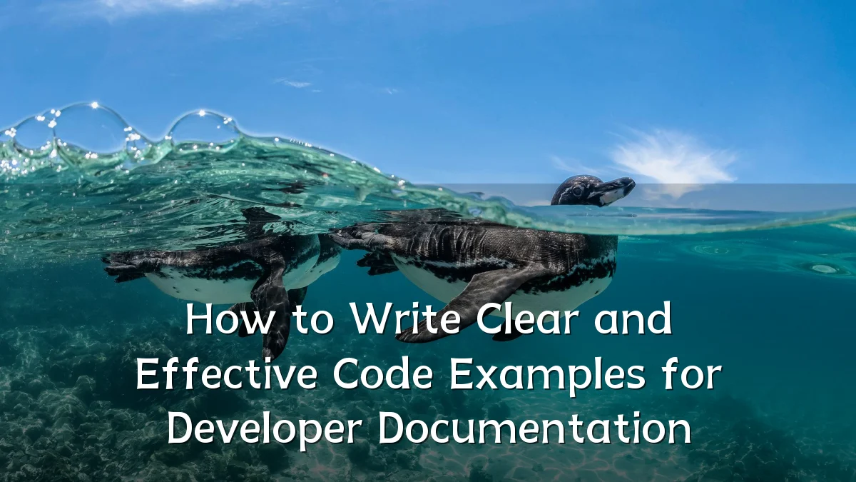 How to Write Clear and Effective Code Examples for Developer Documentation